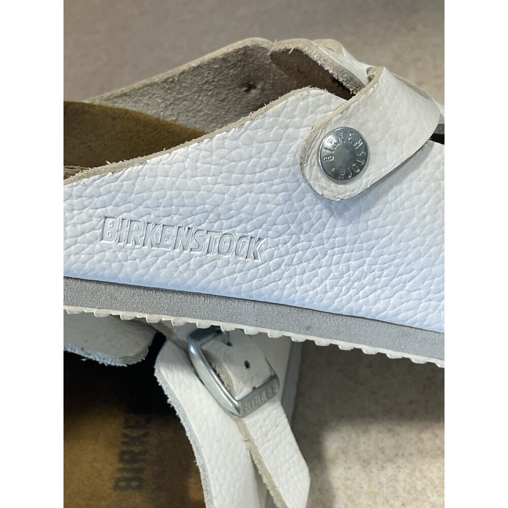 Birkenstock Boston Super Grip White Natural Leather Women’s Size 36/US 5-5.5 - Picture 9 of 14